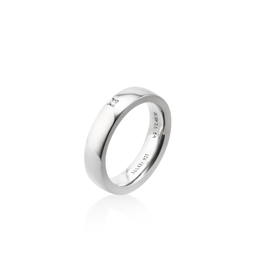 MR-VI 아치스퀘어밴드 커플링 4.8mm+4.2mm (중+소) Silver_925 CZ