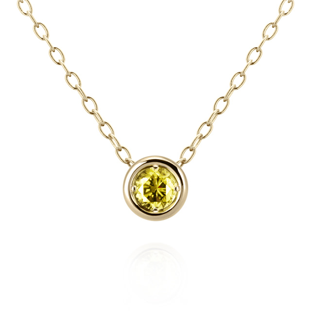 헤미스피어 목걸이 14k peridot 0.2ct