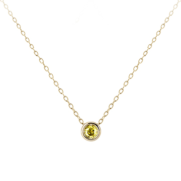 헤미스피어 목걸이 14k peridot 0.2ct