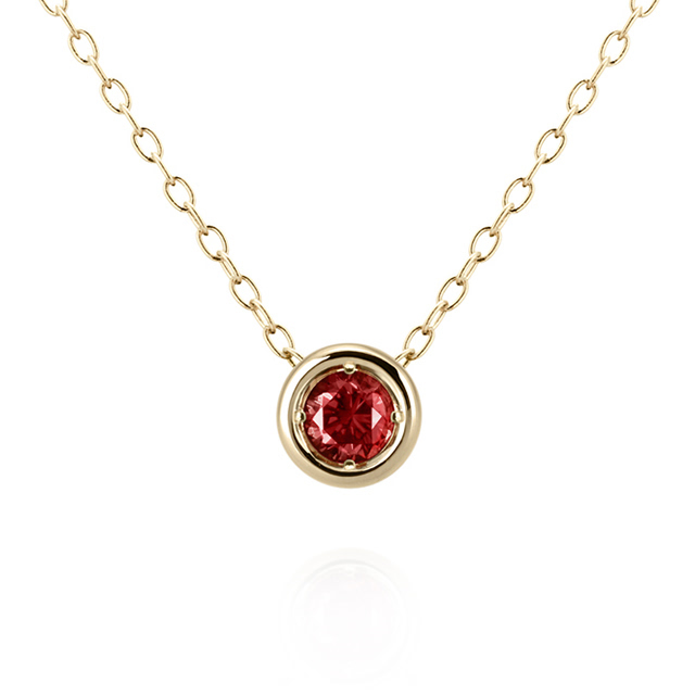 헤미스피어 목걸이 14k garnet 0.2ct