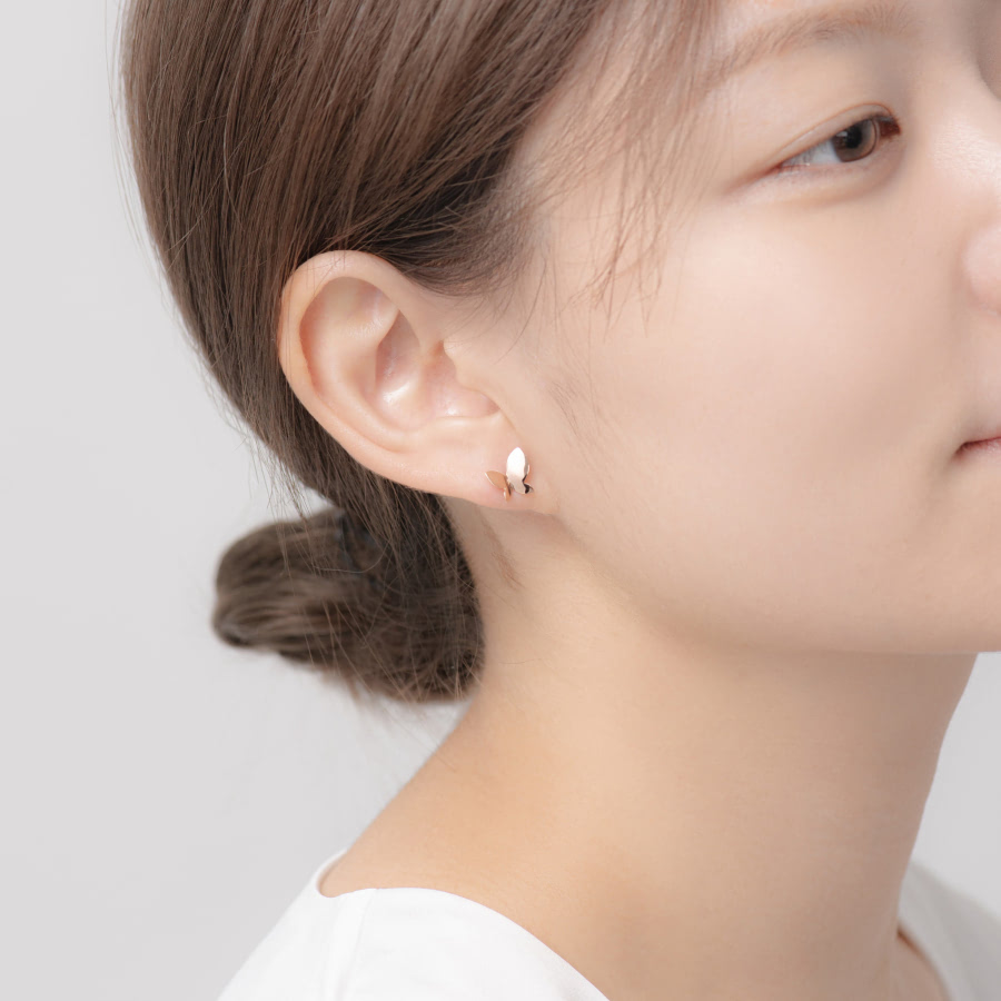 하나비 귀걸이 (소) 14k 레드골드