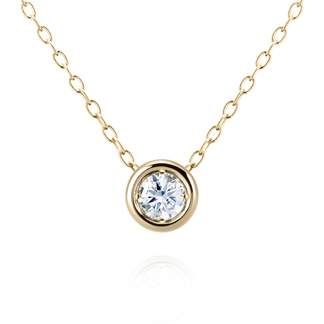 헤미스피어 목걸이 14k 0.2ct