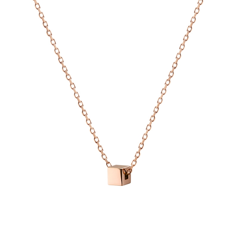 Cube pendant 14k Red gold