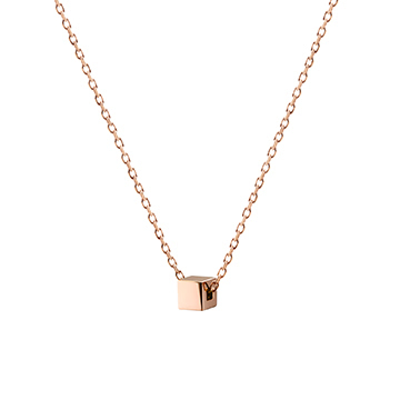 Cube pendant 14k Red gold