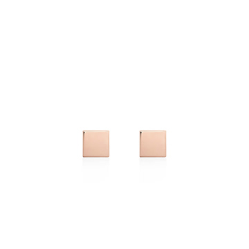 Cube earring 14k Red gold