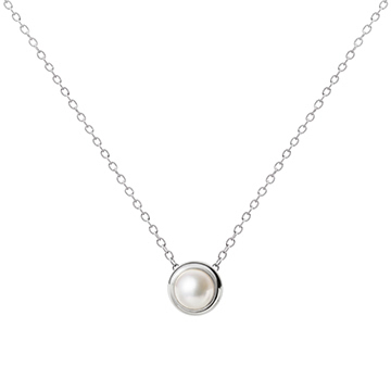 Donguri necklace (S) 14k White gold pearl