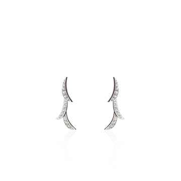 Orchid II drop earring 14k White gold CZ