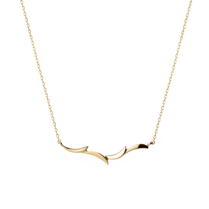 Orchid II necklace 14k gold