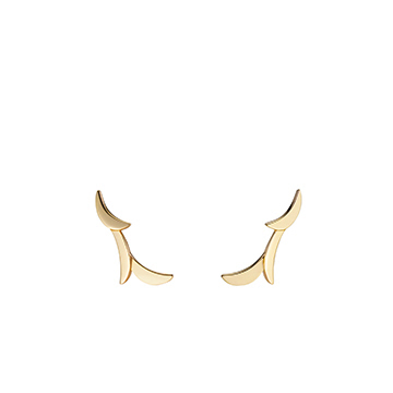 Orchid II earring 14k gold