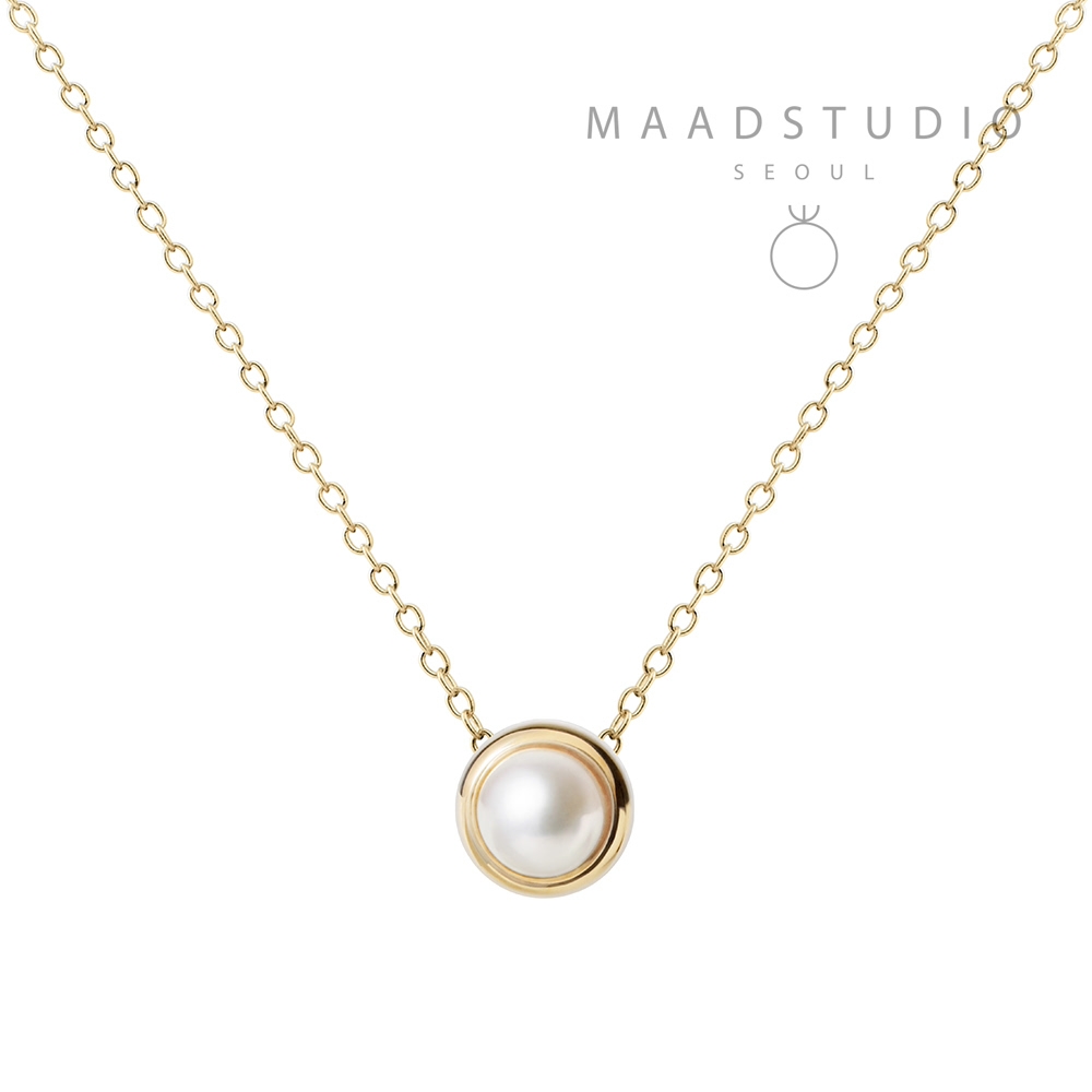 Donguri necklace (S) 14k gold pearl