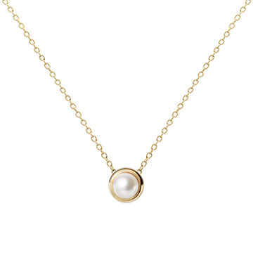 Donguri necklace (S) 14k gold pearl