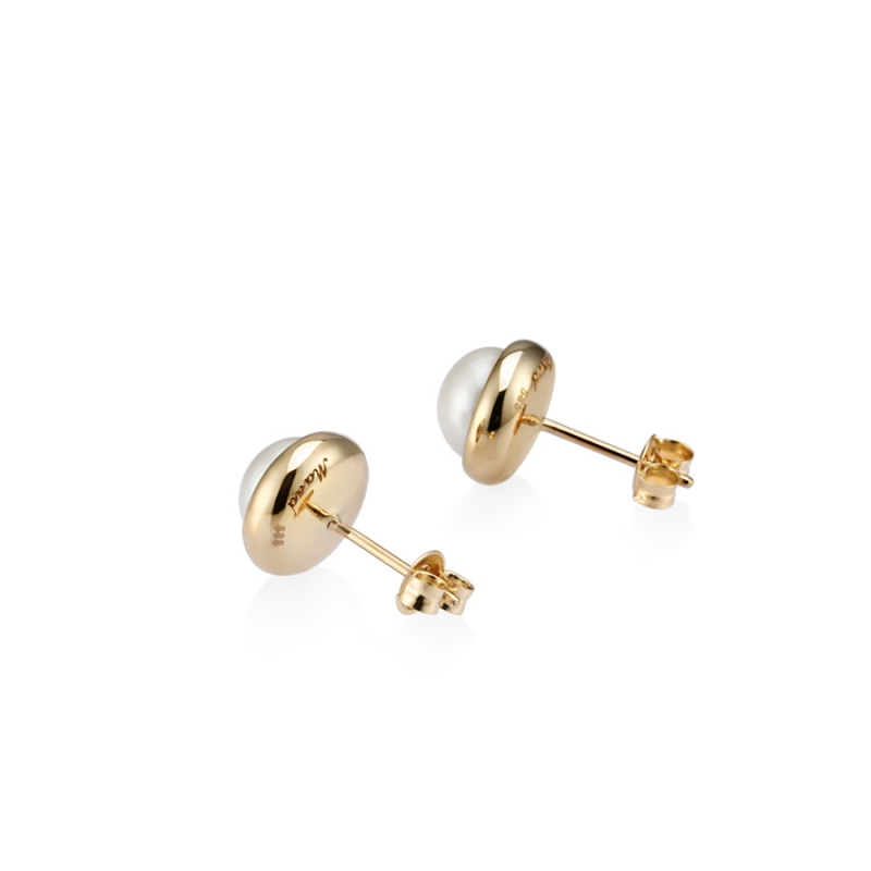 Donguri earring 14k gold pearl