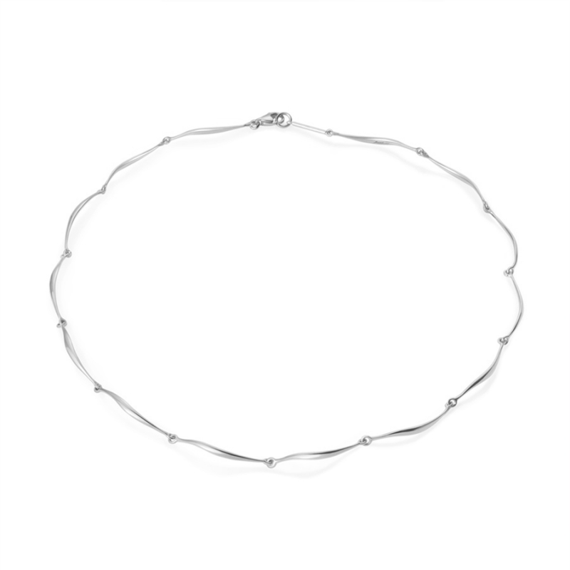 Willow leaf necklace Sterling silver