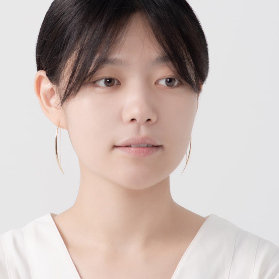 잎 드롭 체인 귀걸이 (소) 14k