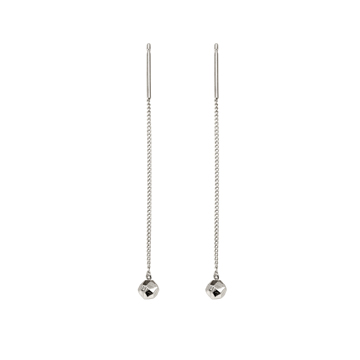 Grit stone drop earring Sterling silver