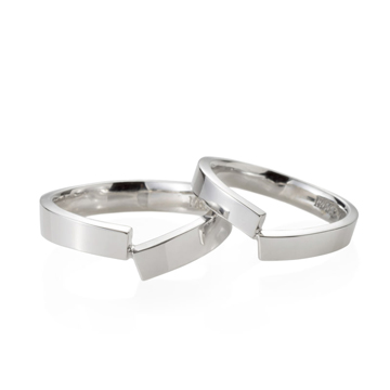 Encounter wedding ring Set (M&S) 14k White gold