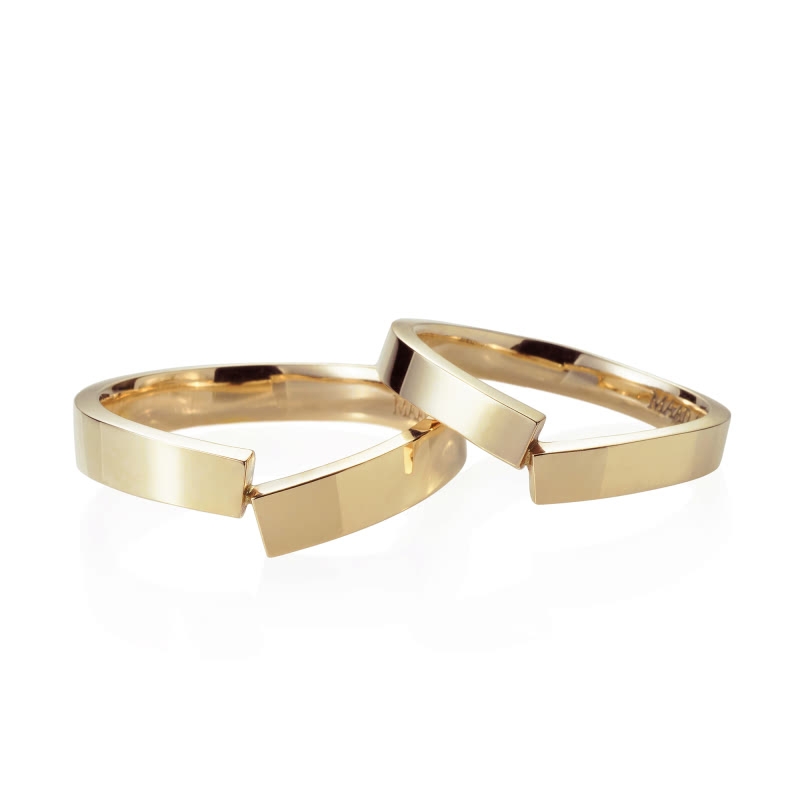 Encounter wedding ring Set (M&S) 14k gold
