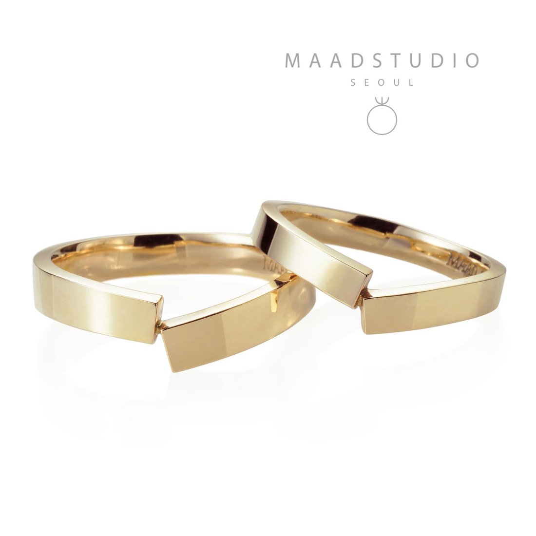 Encounter wedding ring Set (M&S) 14k gold