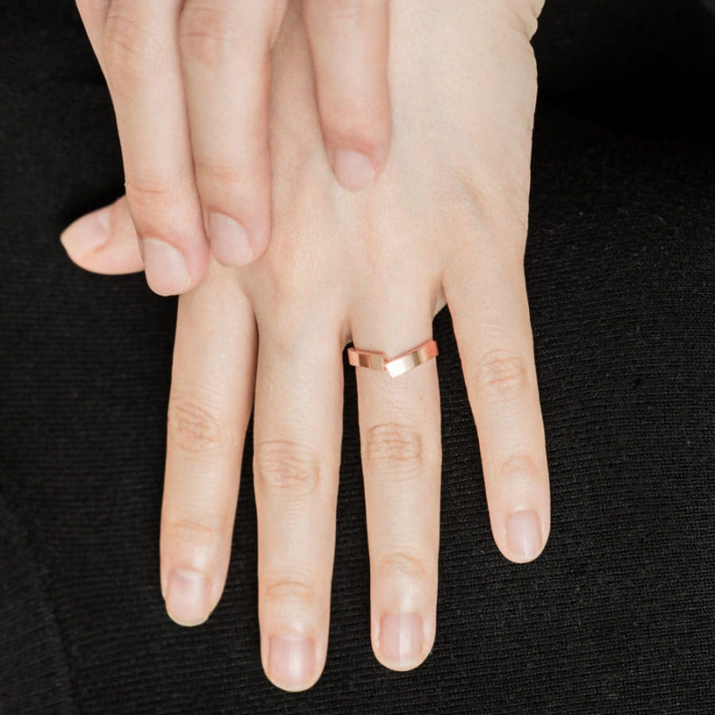 Encounter wedding ring Set (M&S) 14k Red gold