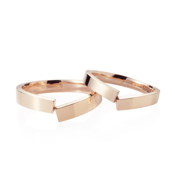 Encounter wedding ring Set (M&S) 14k Red gold