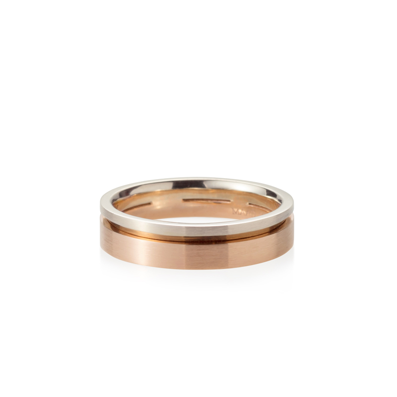 Marge ring (S) 14k gold combi