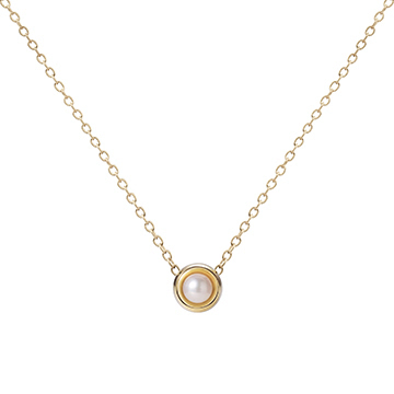 Cheese pendant 14k gold 3mm south sea pearl