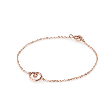 Love heart bracelet (S_slim) 14k Red gold