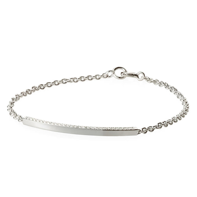 커브드 스틱 팔찌 (소) Silver_925 CZ