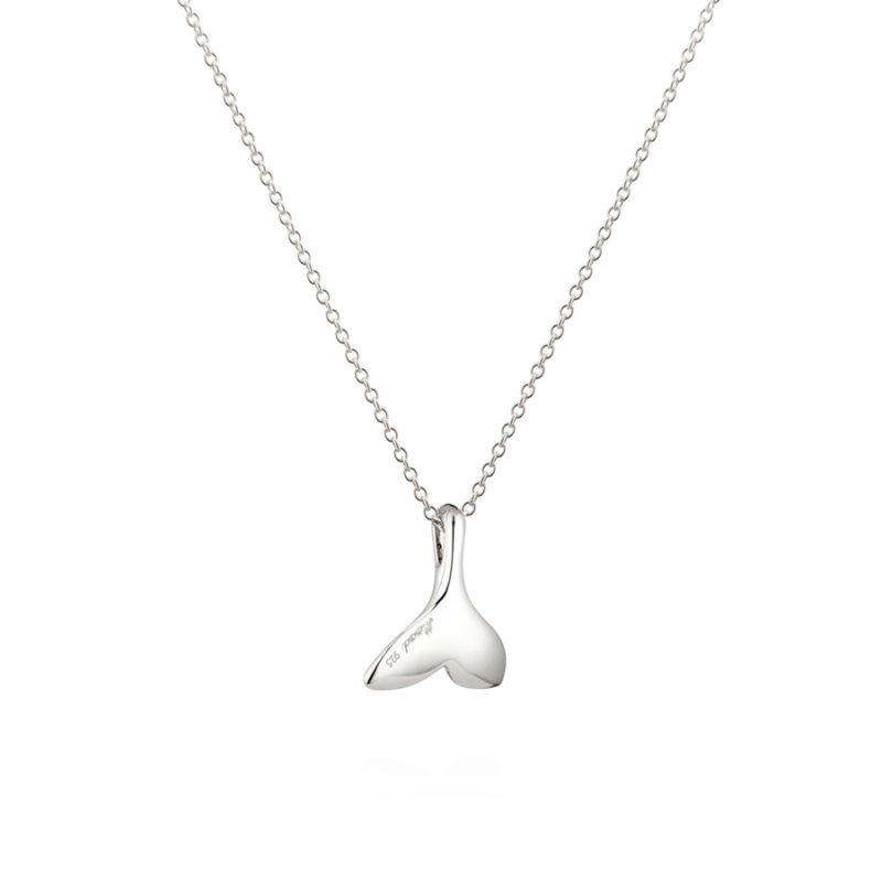 Whale tail Pendant Sterling silver
