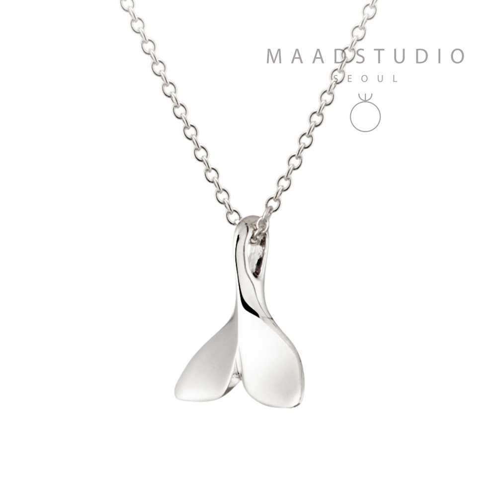 Whale tail Pendant Sterling silver