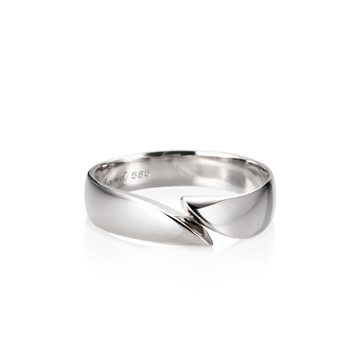 Cymbidium ring (L) 14k White gold