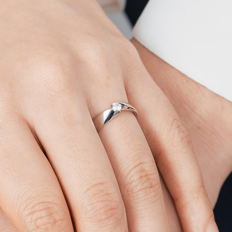 춘란 커플링 (대+소) Silver_925 0.1ct & flat