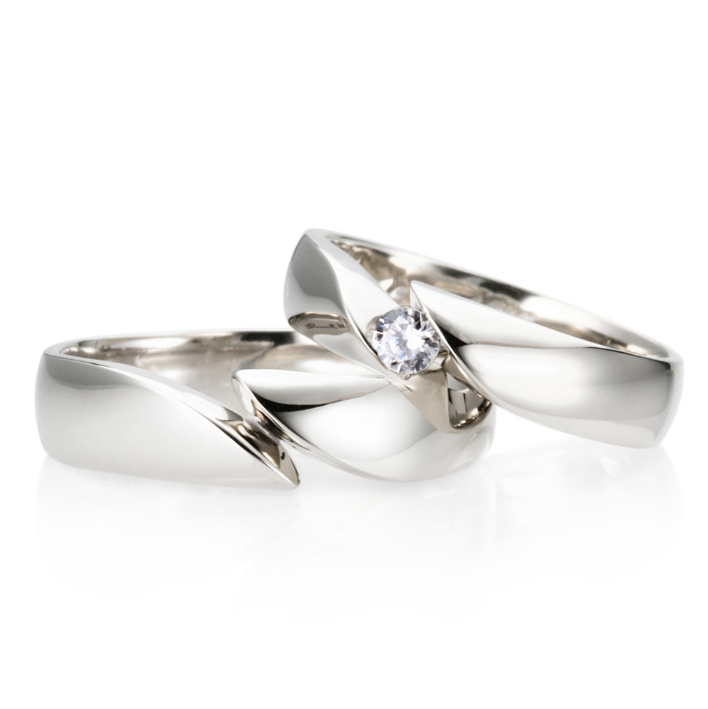 춘란 커플링 (대+소) Silver_925 0.1ct & flat