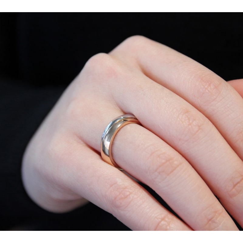 Doban wedding ring Set (L&S) 14k gold combi