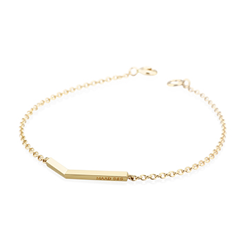 Check II bracelet (S_slim) 14k gold