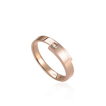 Covering ring (S) 14k Red Gold Diamond