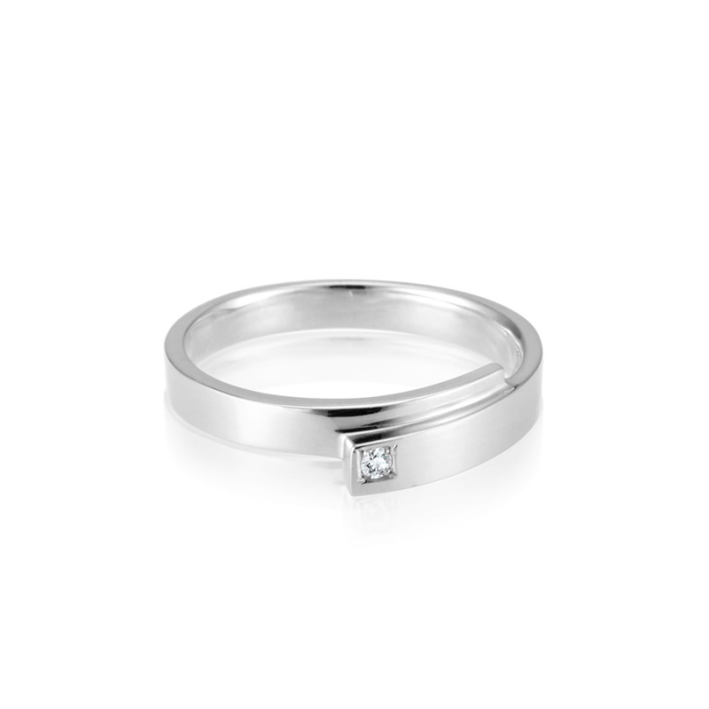 Covering ring (S) 14k White Gold Diamond