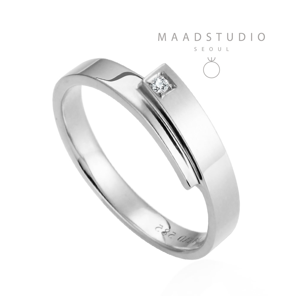 Covering ring (S) 14k White Gold Diamond