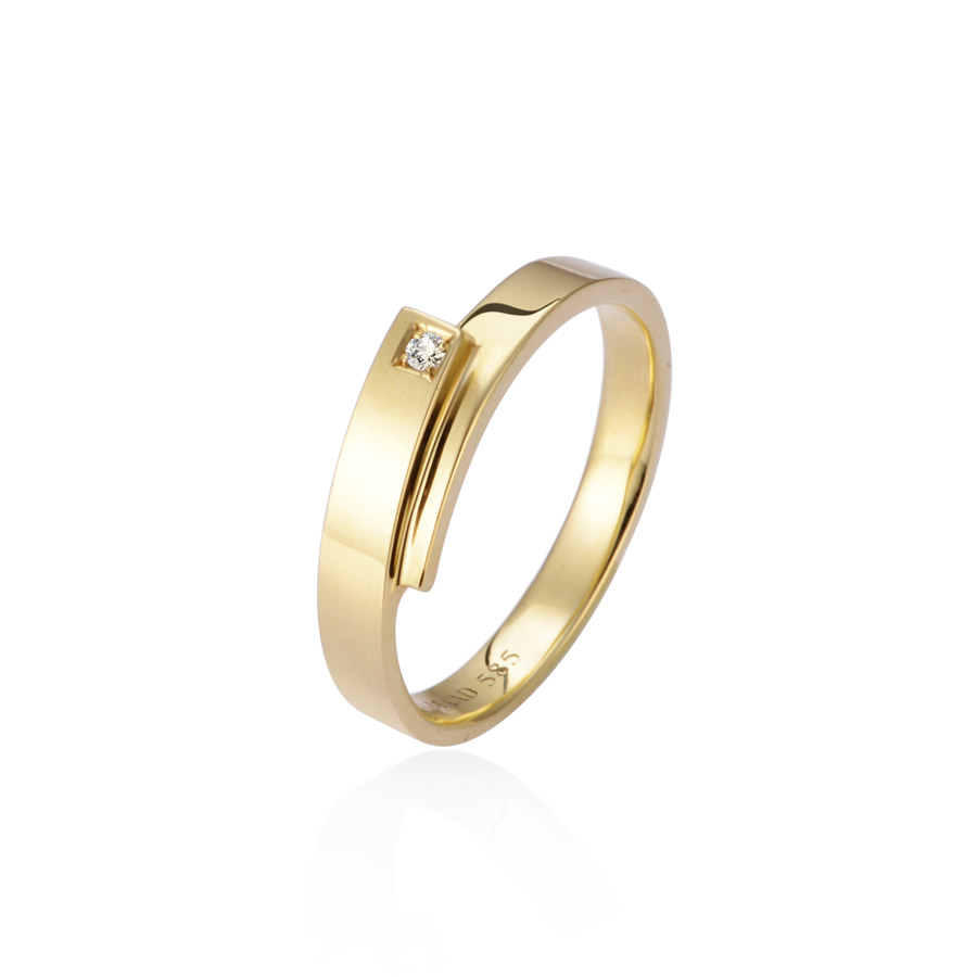 Covering ring (S) 14k gold Diamond