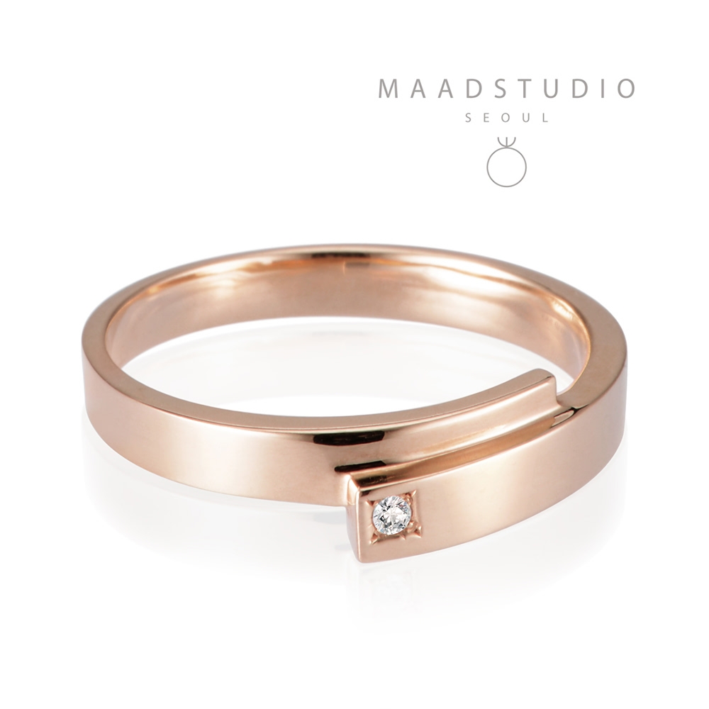 Covering ring (M) 14k Red Gold Diamond