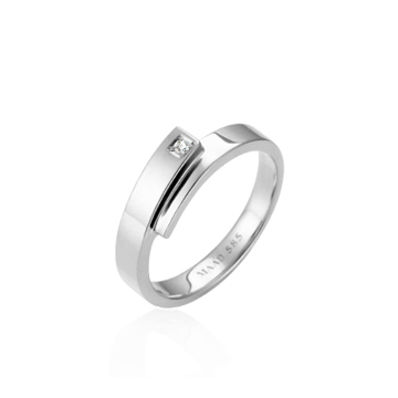 Covering ring (M) 14k White Gold Diamond