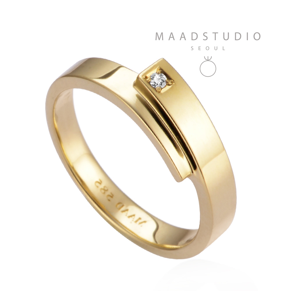 Covering ring (M) 14k gold Diamond