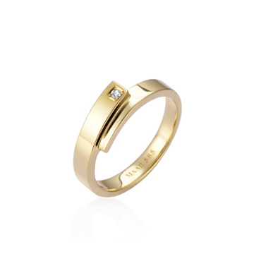 Covering ring (M) 14k gold Diamond