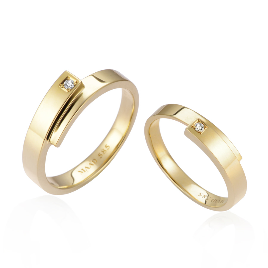 Covering wedding ring Set (M&S) 14k gold Diamond