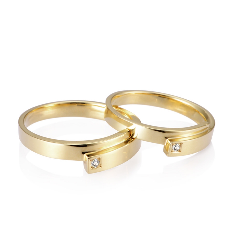 Covering wedding ring Set (M&S) 14k gold Diamond