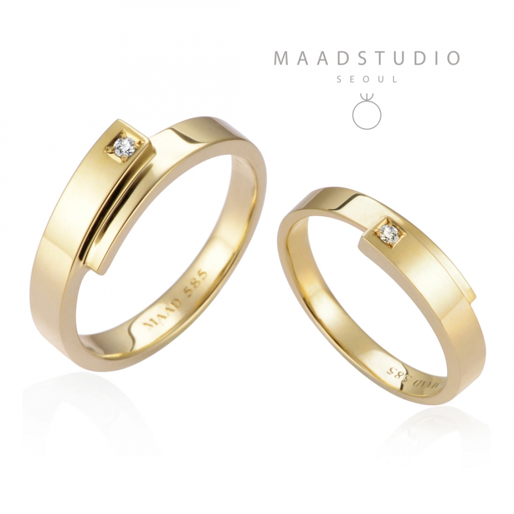 Covering wedding ring Set (M&S) 14k gold Diamond