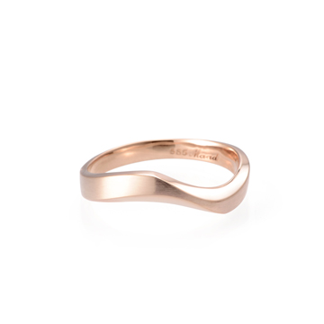 Stream wave II ring (S) 14k Red gold hairline