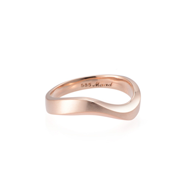 Stream wave II ring (M) 14k Red gold hairline