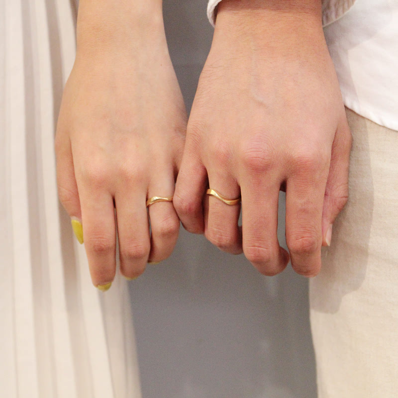 냇물II 커플링 (중+소) 14k hairline