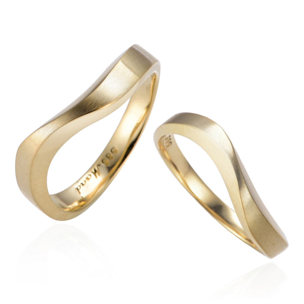 냇물II 커플링 (중+소) 14k hairline